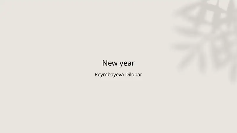New year