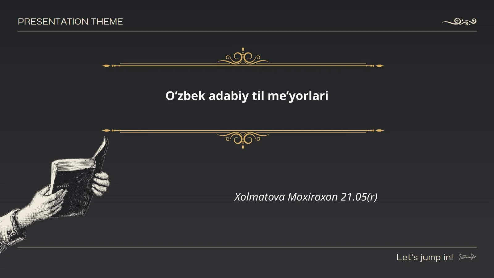 O'zbek adabiy til me'yorlari