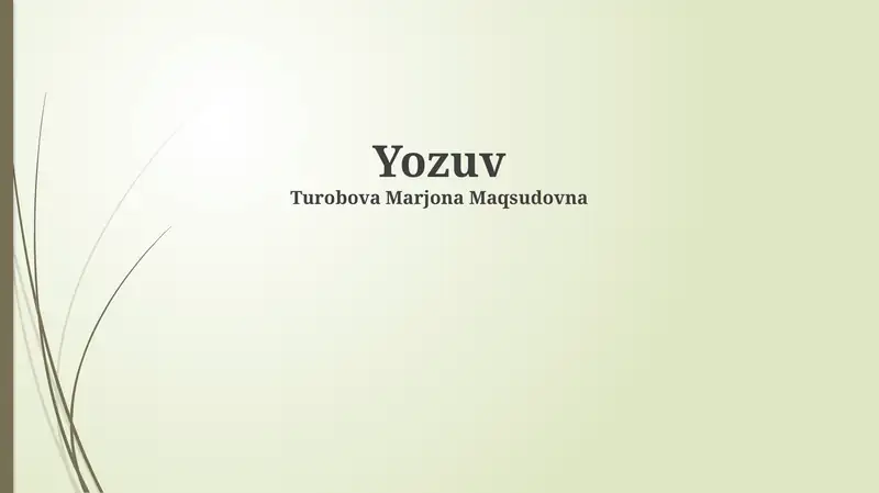 Yozuv