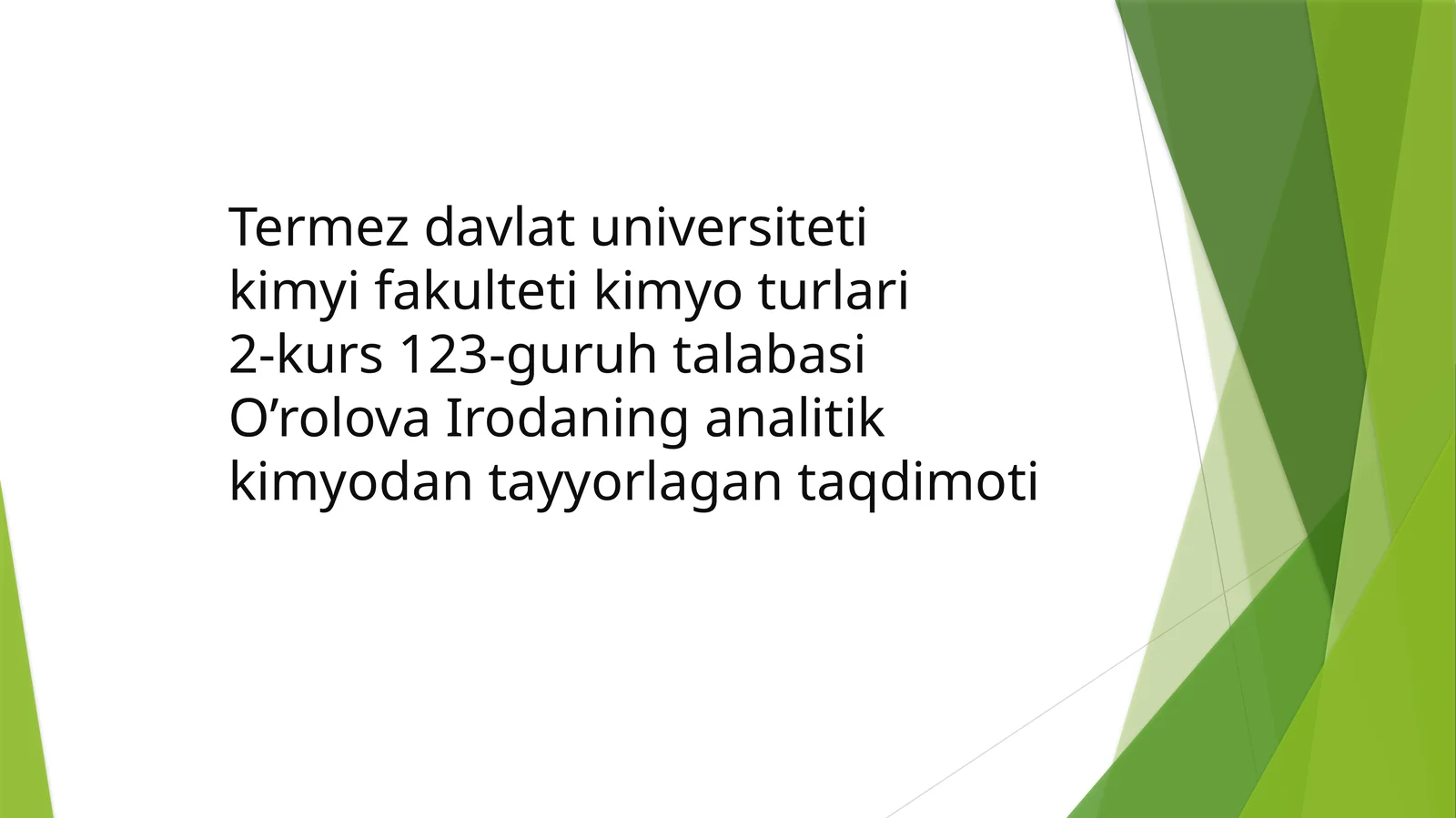 II analitik guruh kationlarining umumiy tavsifi va guruh reagent ta'siri