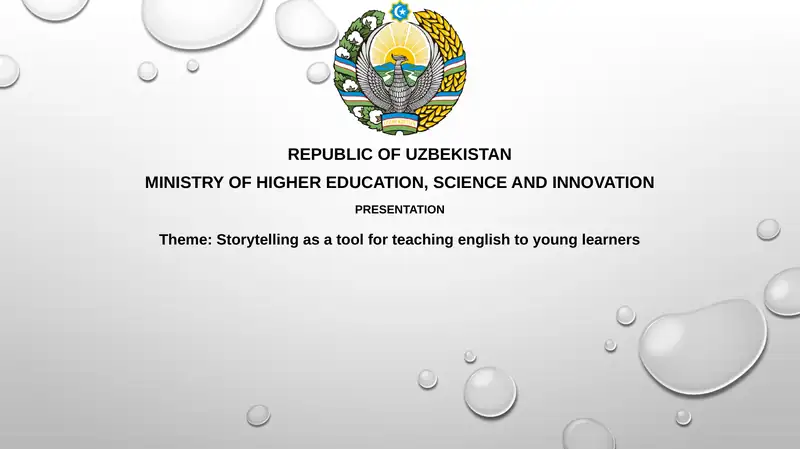 Storytelling as a tool for teaching English to young learners