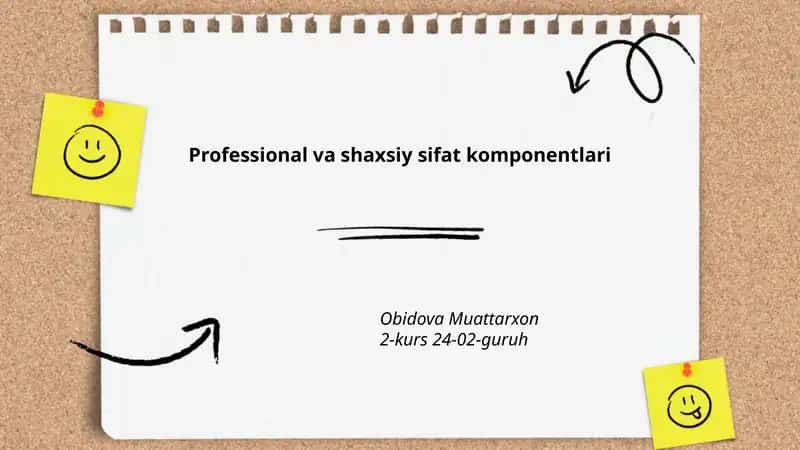 Professional va shaxsiy sifat komponentlari
