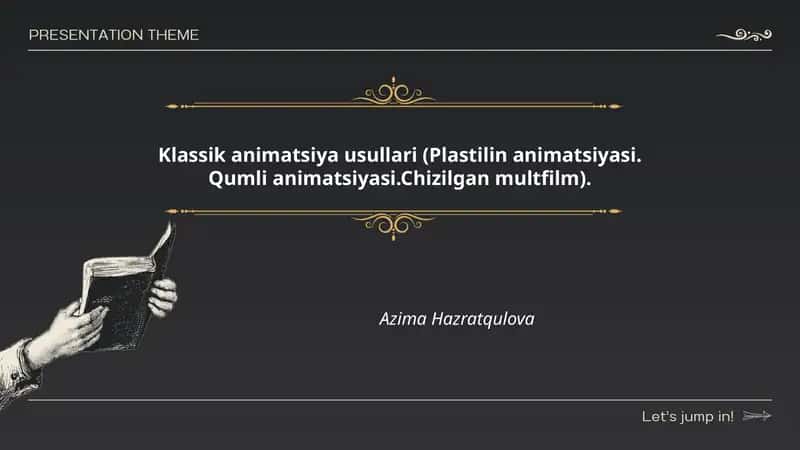 Klassik animatsiya usullari (Plastilin animatsiyasi. Qumli animatsiyasi.Chizilgan multfilm)