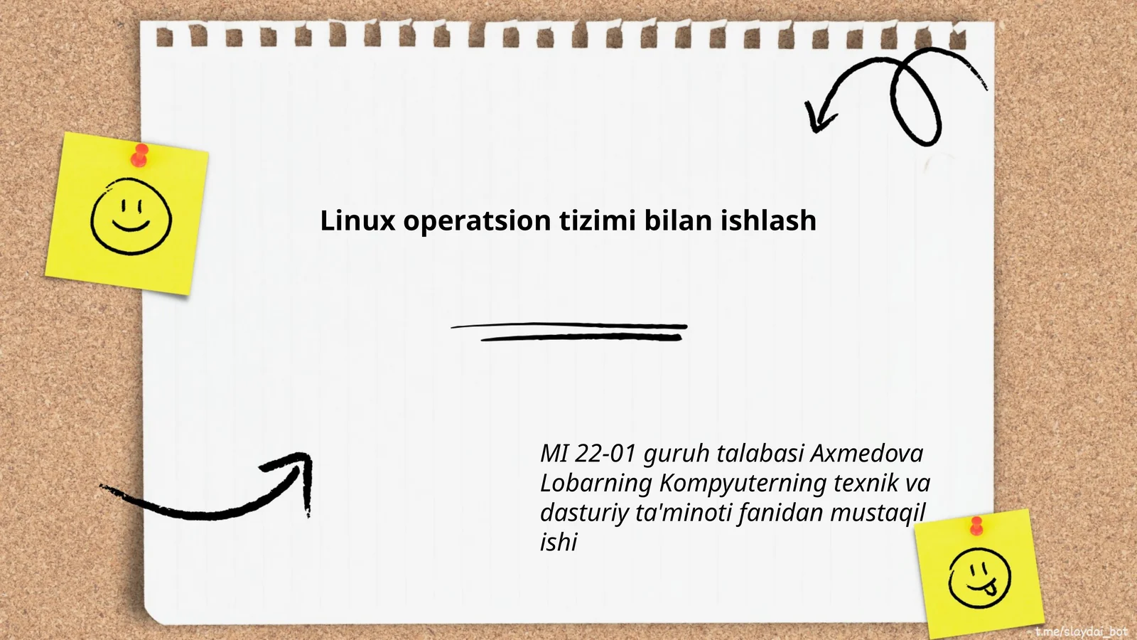 Linux operatsion tizimi bilan ishlash