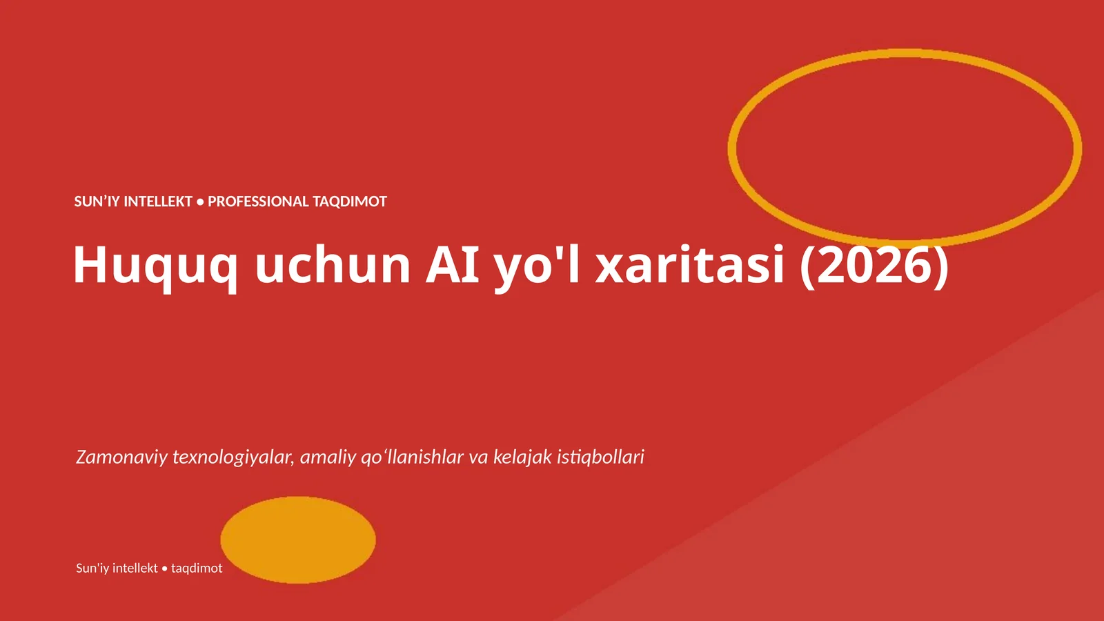 SUNʼIY INTELLEKT • PROFESSIONAL TAQDIMOT