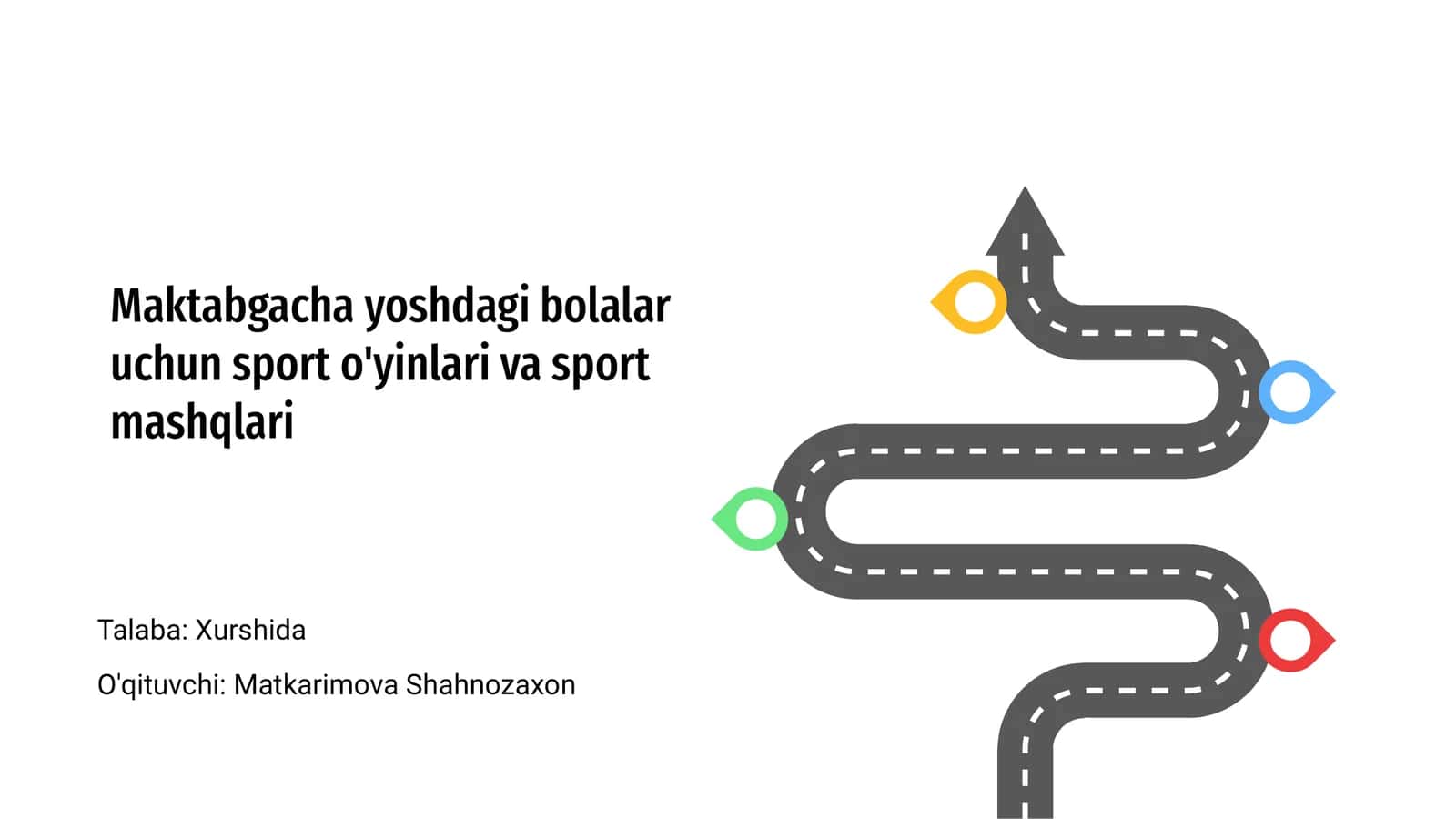 Maktabgacha yoshdagi bolalar uchun sport o'yinlari va sport mashqlari