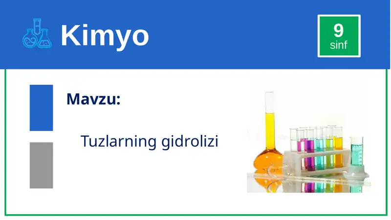 Tuzlarning gidrolizi