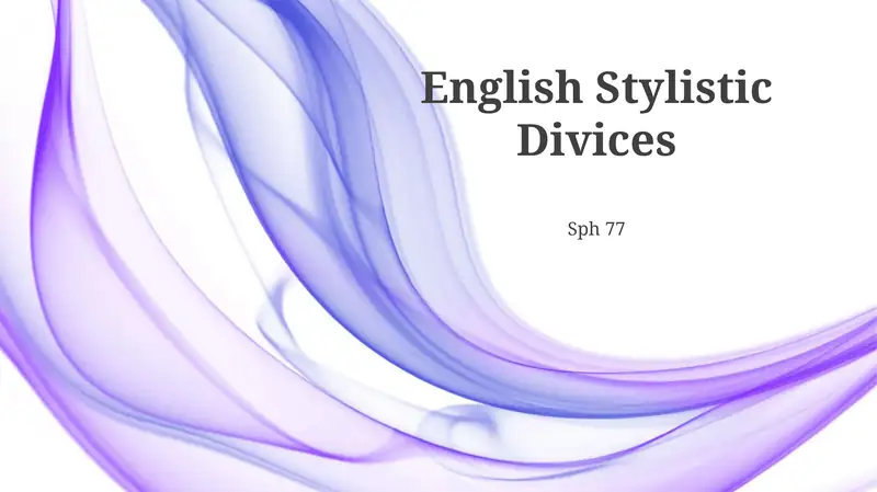 English Stylistic Devices