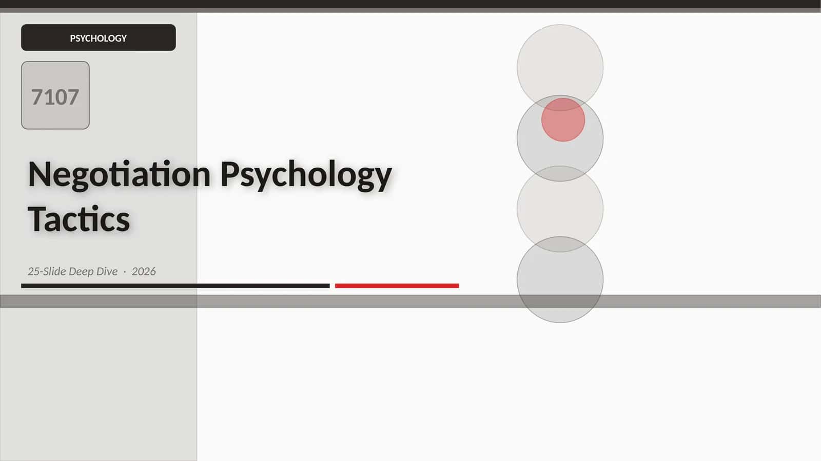 Negotiation Psychology Tactics
