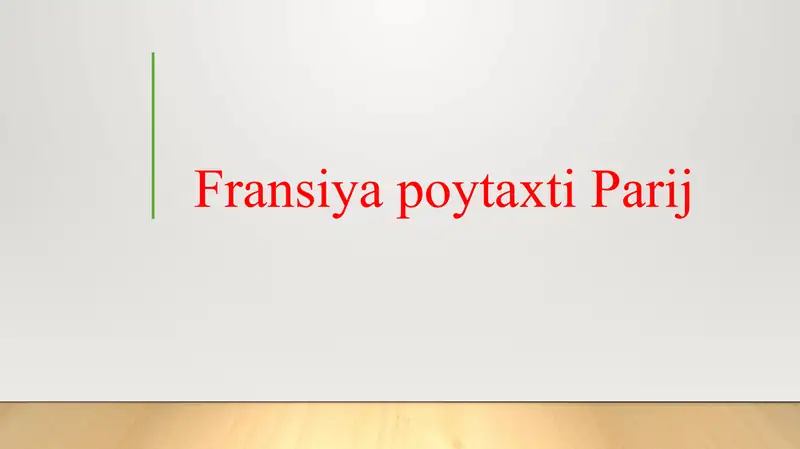 Fransiya poytaxti Parij