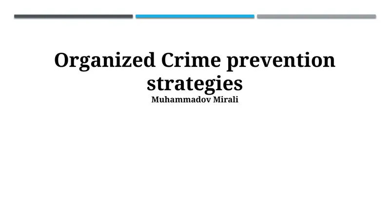 Utilizing Technology in Crime Prevention