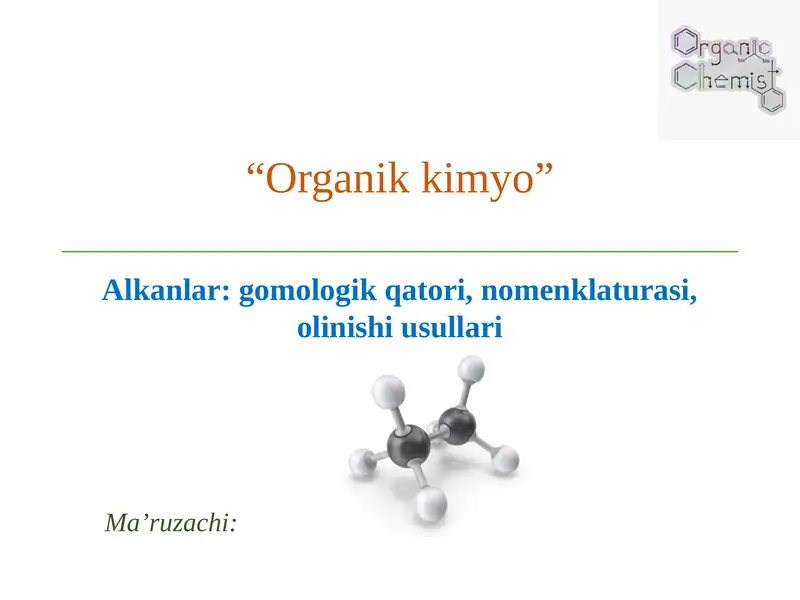 Organik kimyo
