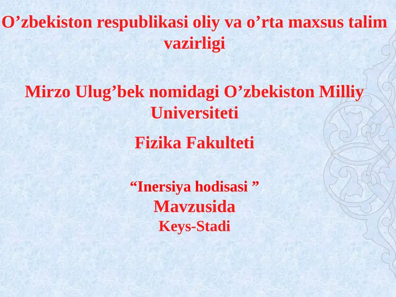 Inersiya hodisasi