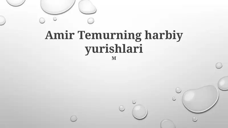 Amir Temurning harbiy yurishlari