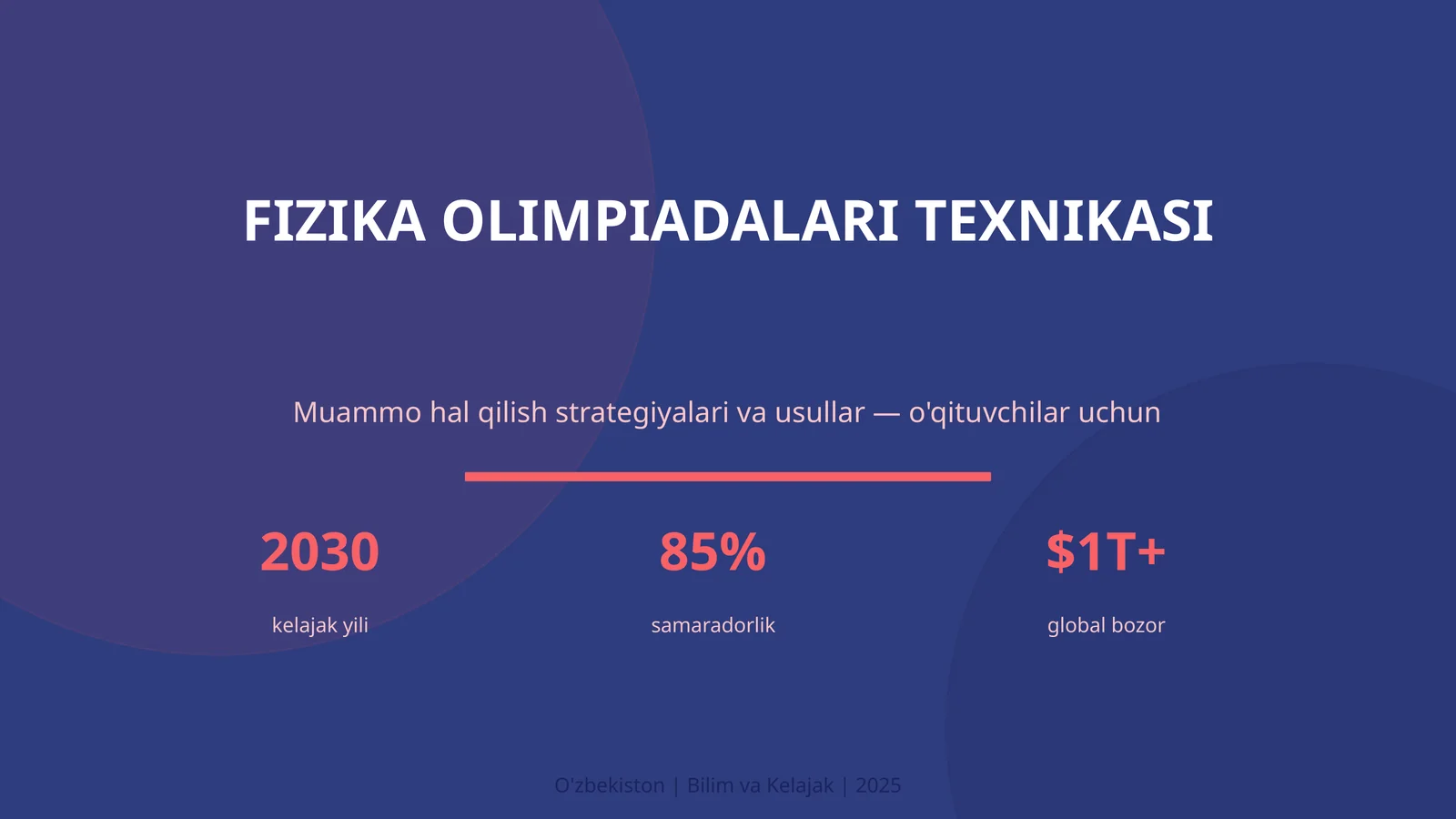 FIZIKA OLIMPIADALARI TEXNIKASI