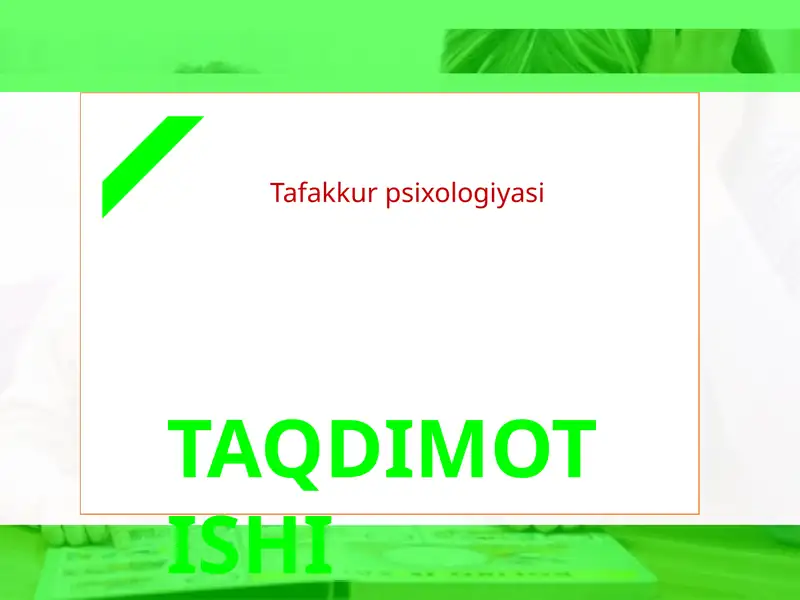 Tafakkur psixologiyasi