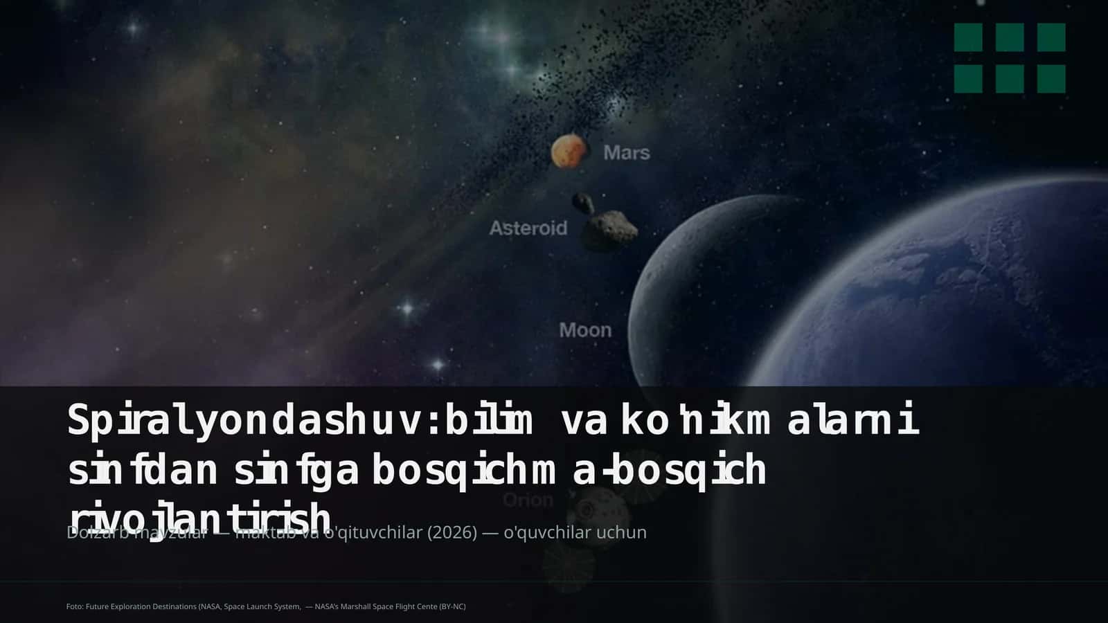Spiral yondashuv: bilim va ko'nikmalarni sinfdan sinfga bosqichma-bosqich rivojlantirish