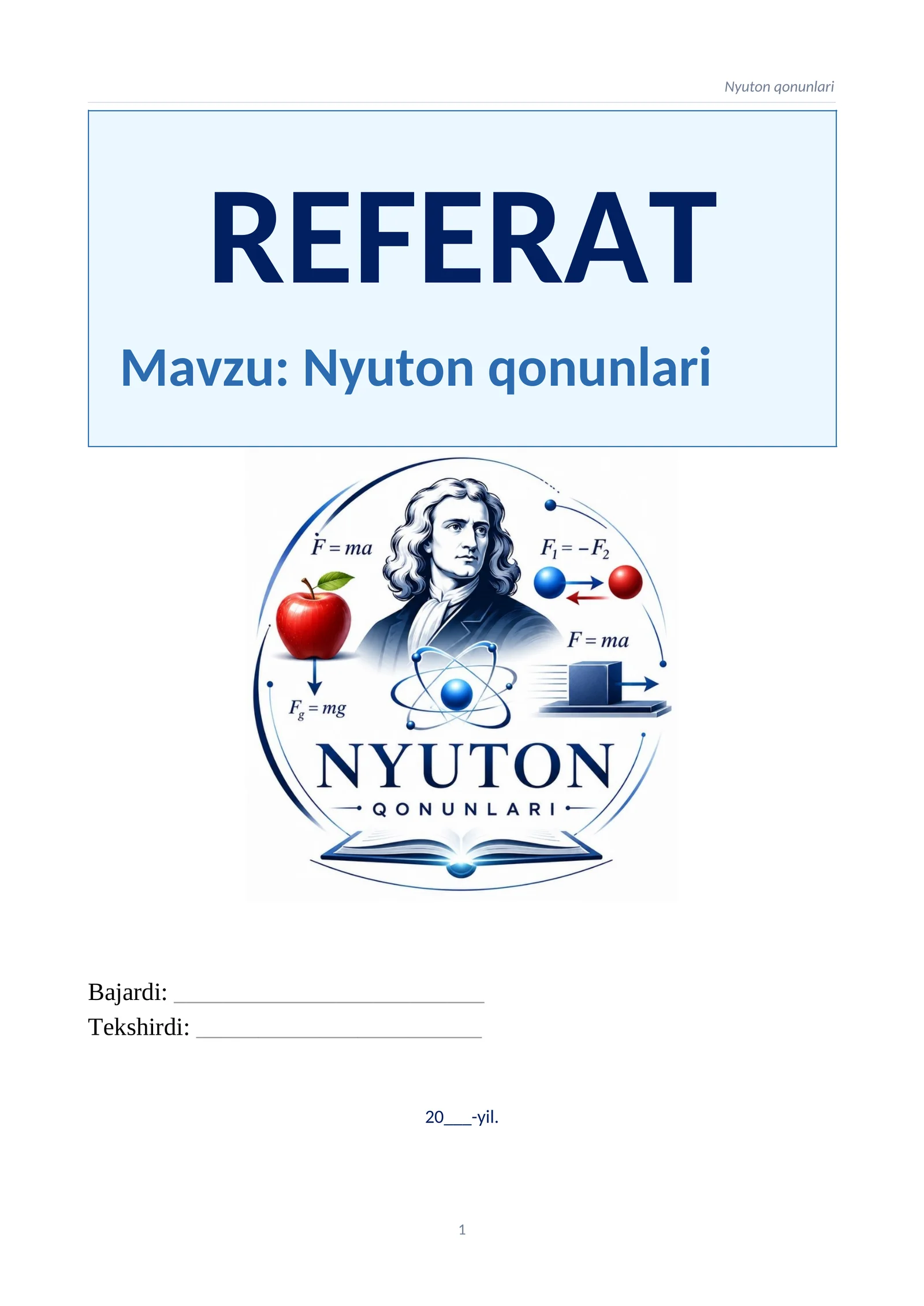Nyuton qonunlari