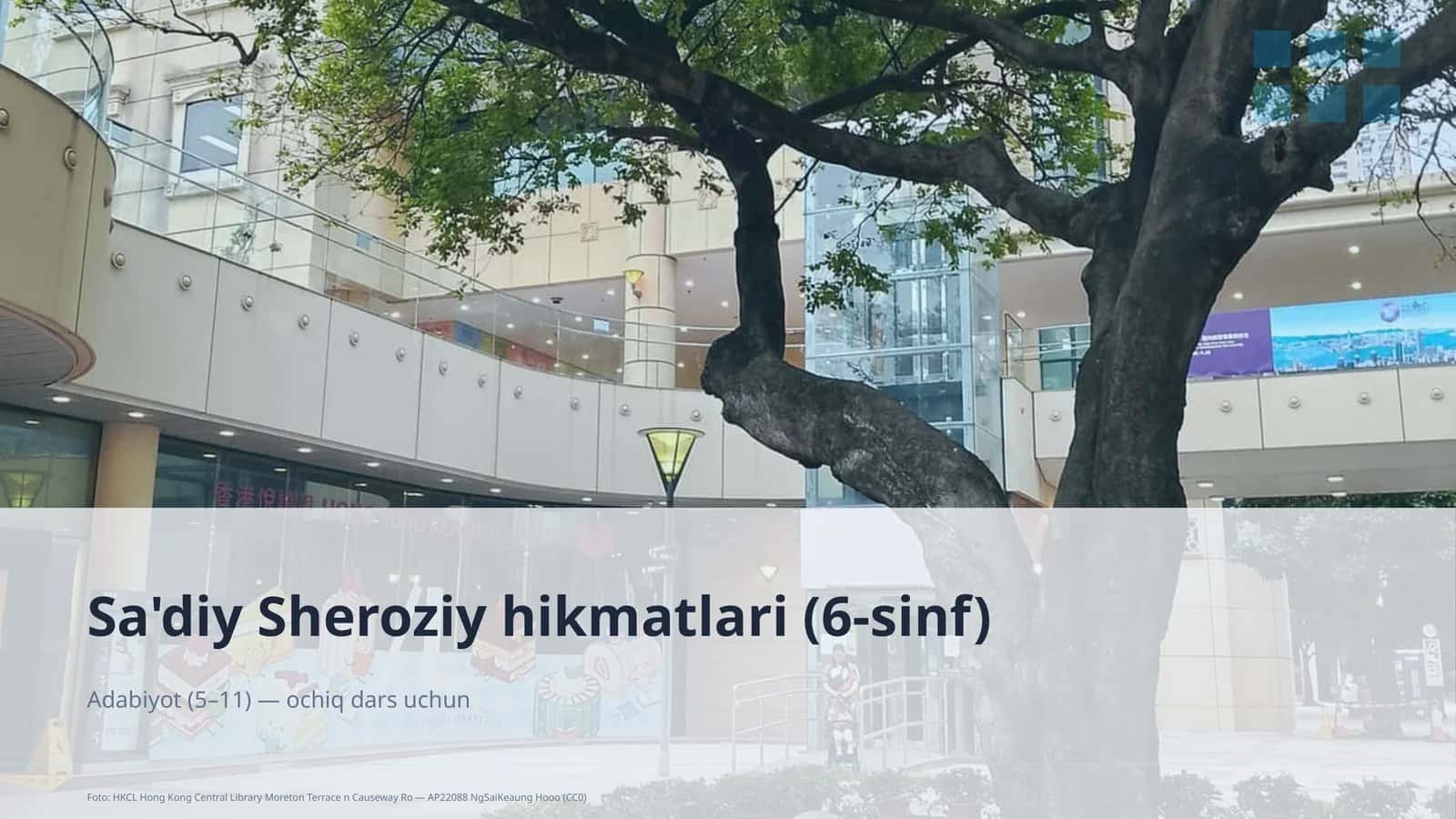 Sa'diy Sheroziy hikmatlari (6-sinf)