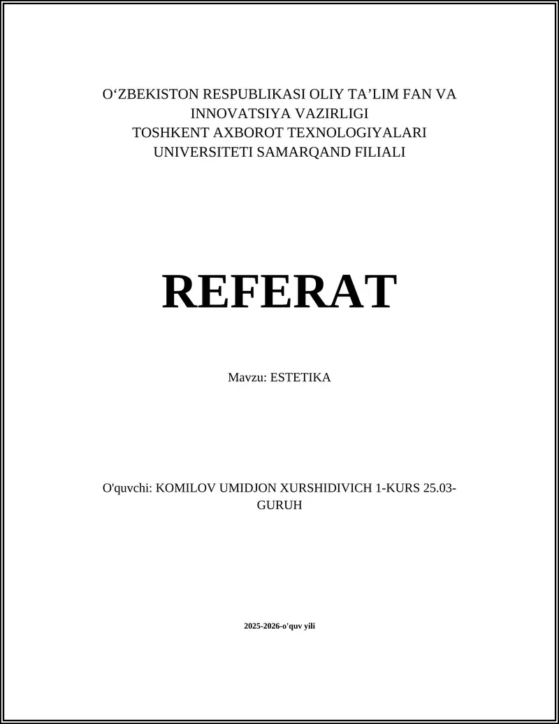 ESTETIKA
