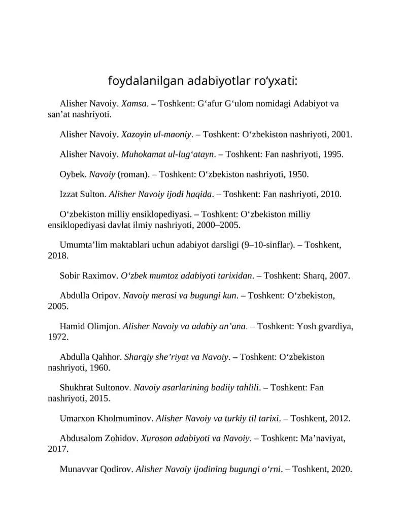 Umumta’lim maktablari uchun adabiyot darsligi (9–10-sinflar)