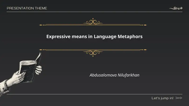Expressive means in Language Metaphors