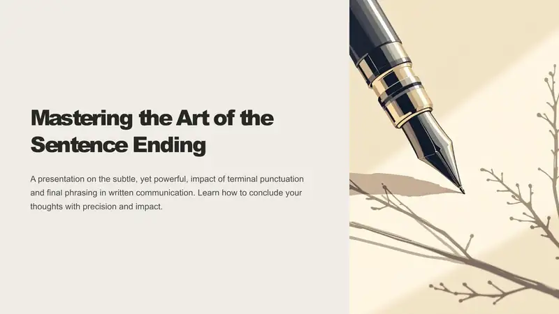 Mastering the Art of the Sentence Ending