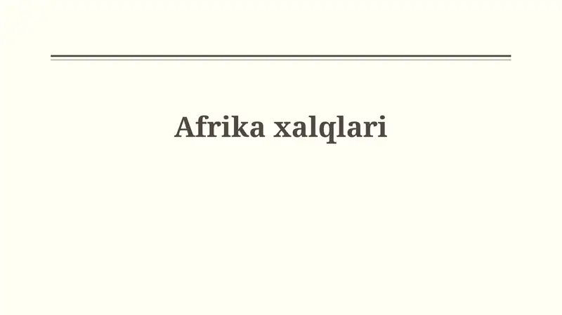 Afrikaxalqlari
