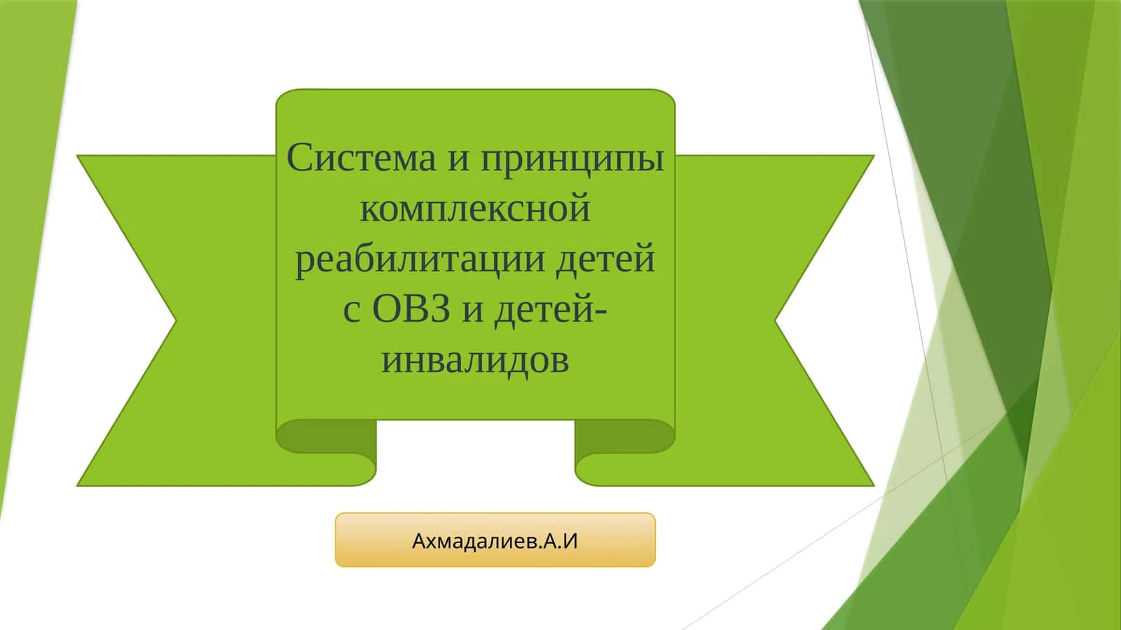 Система и принципы комплексной реабилитации детей с ОВЗ и детей-инвалидов