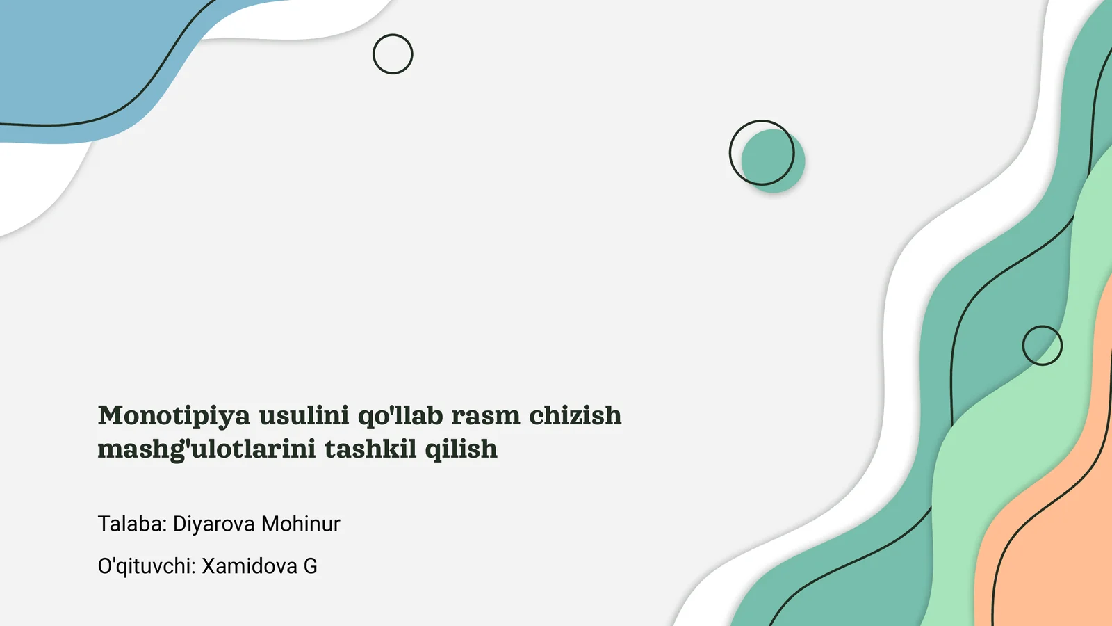 Monotipiya usulini qo'llab rasm chizish mashg'ulotlari