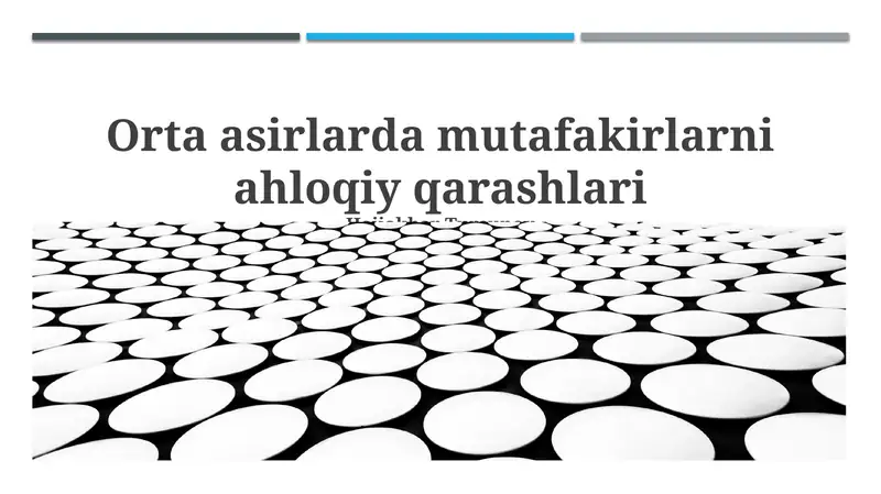 Orta asirlarda mutafakirlarni ahloqiy qarashlari