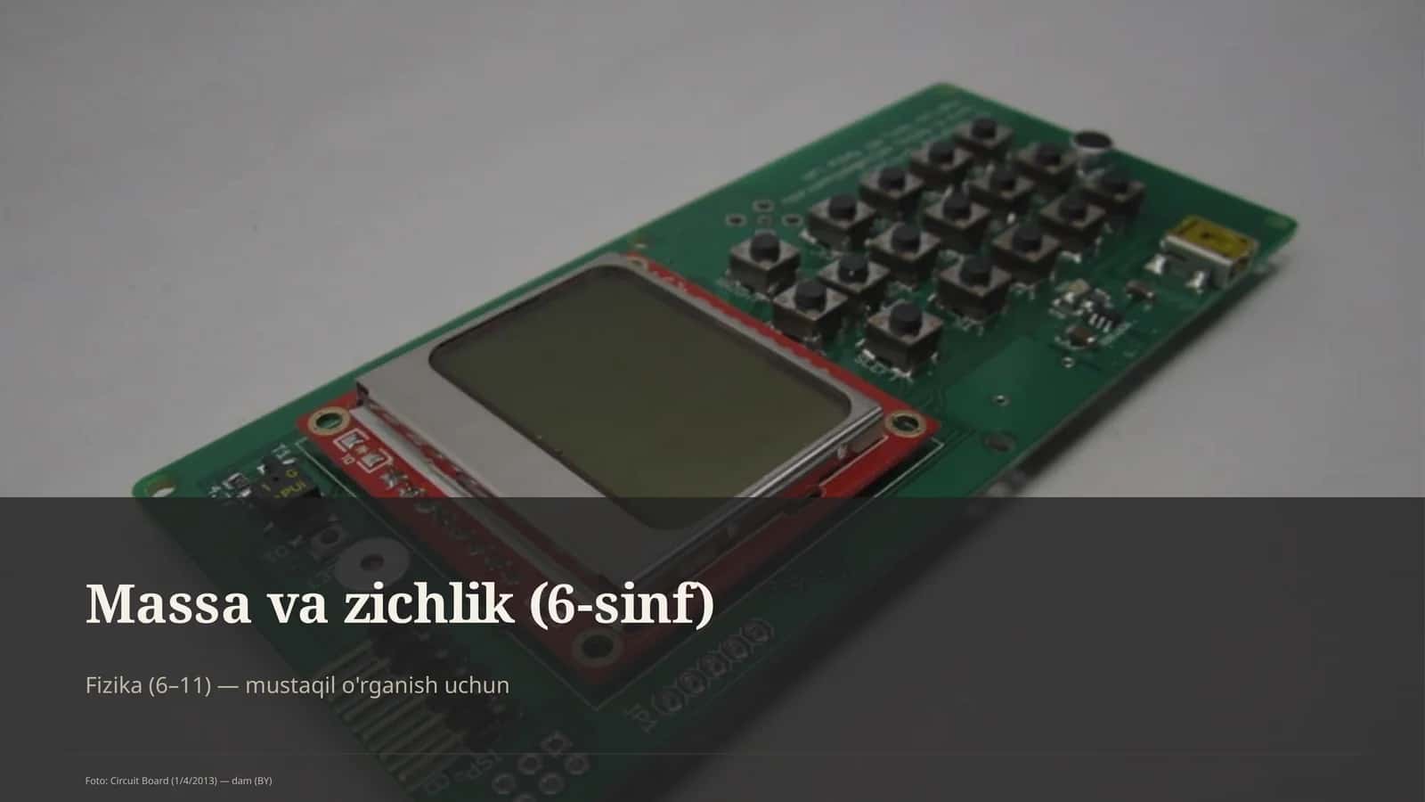 Massa va zichlik (6-sinf)