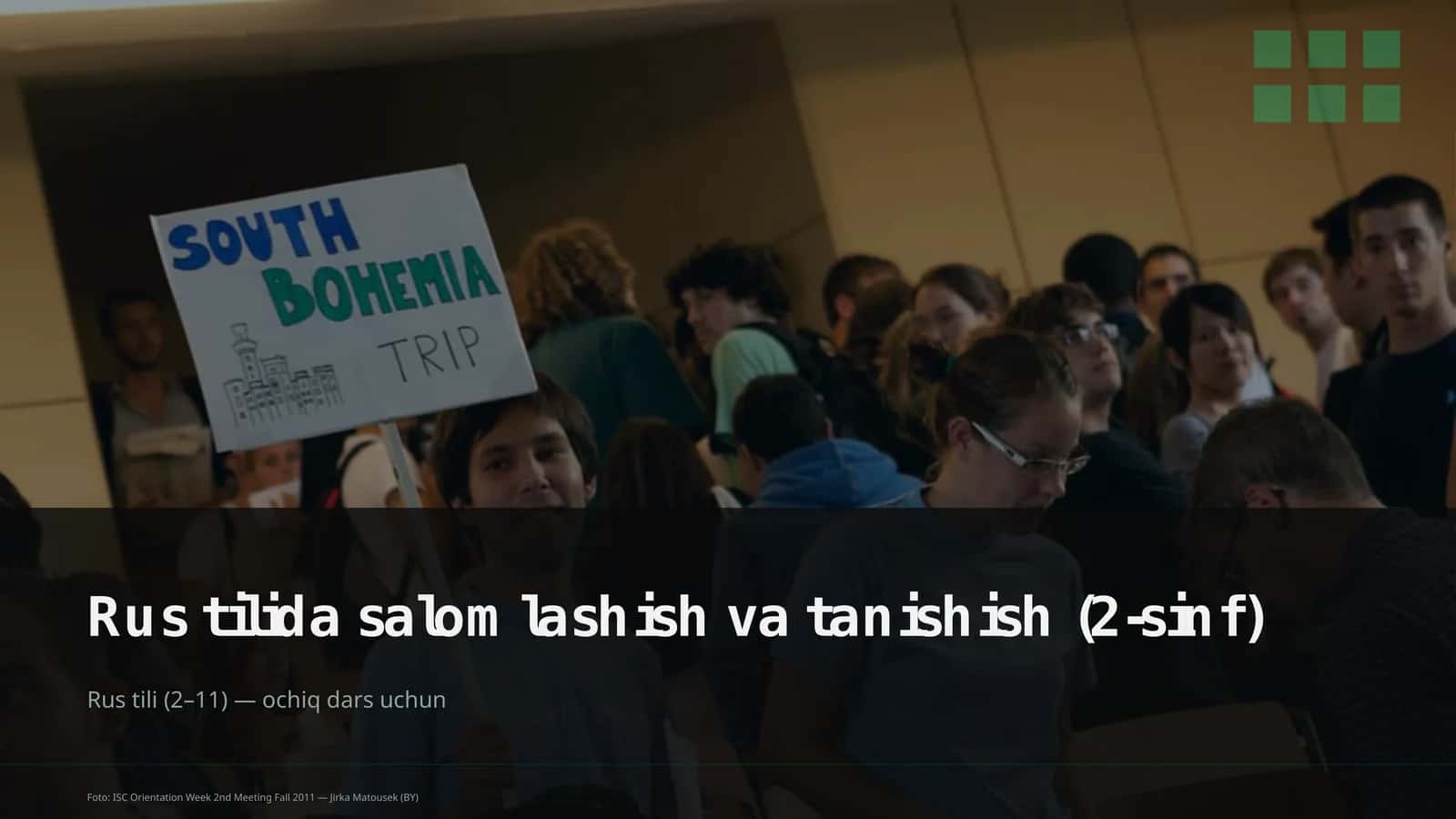 Rus tilida salomlashish va tanishish (2-sinf)