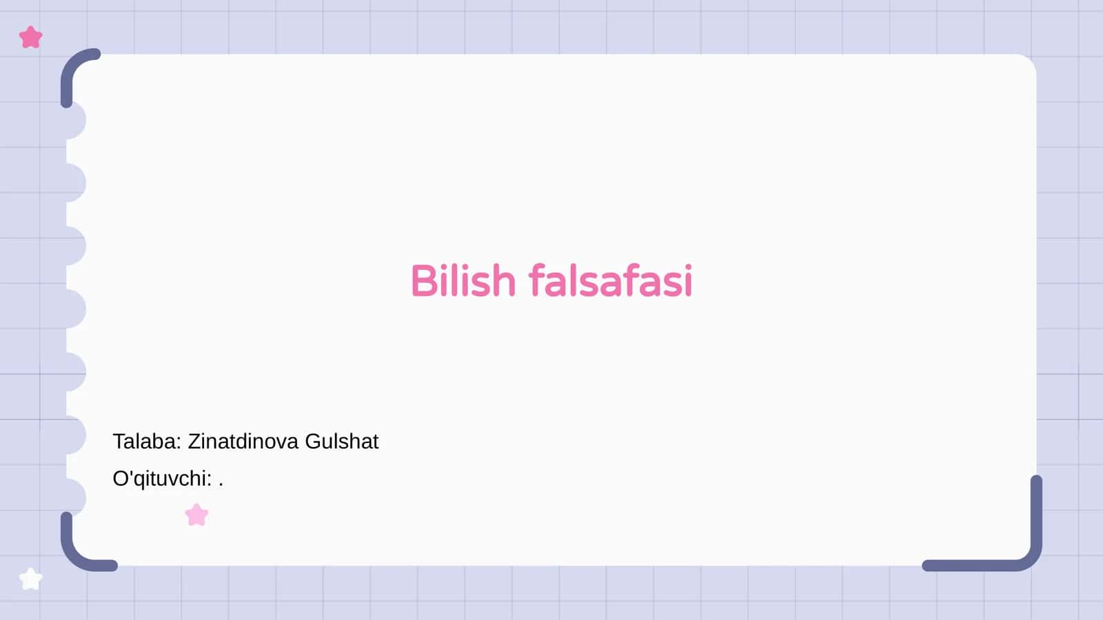 Bilish falsafasi