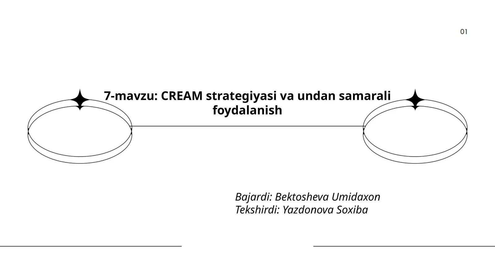 CREAM strategiyasi va undan samarali foydalanish