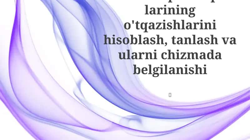 Dumalash podshipnik larining o'tqazishlarini hisoblash, tanlash va ularni chizmada belgilanishi