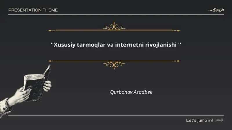 Xususiy tarmoqlar va internetni rivojlanishi