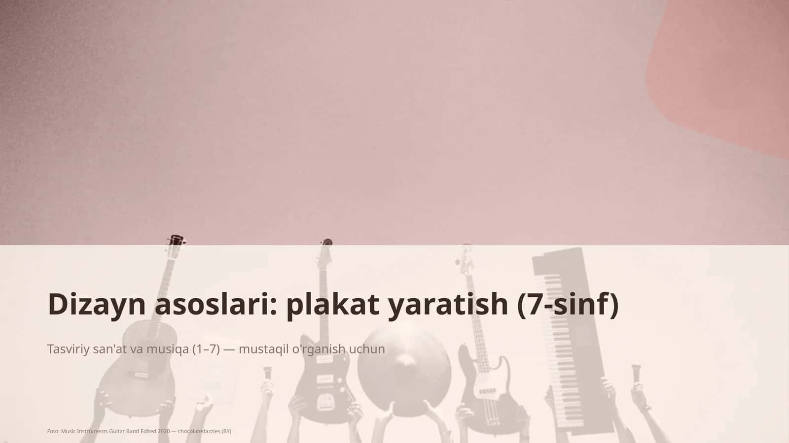 Dizayn asoslari: plakat yaratish (7-sinf)