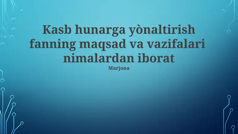 Kasb-hunar ta'limi
