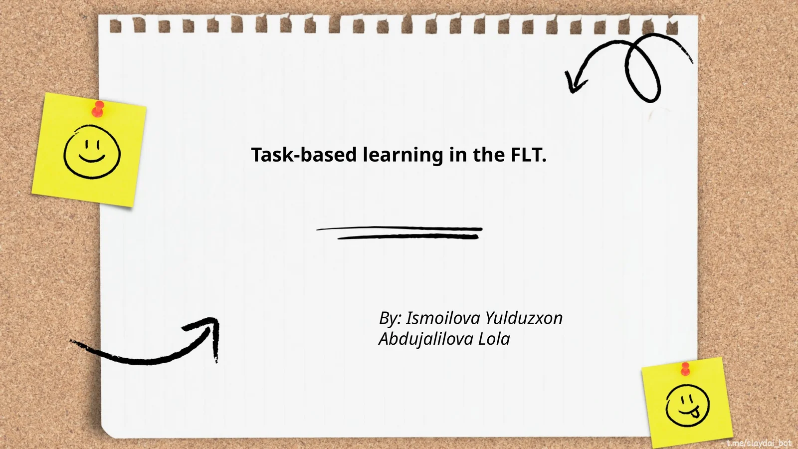 Task-based learning in the FLT