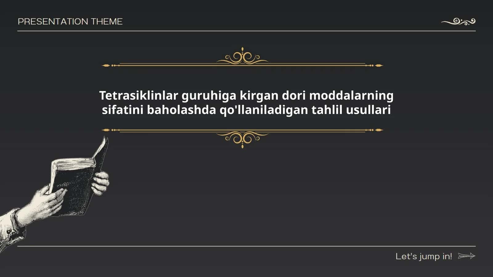 Tetrasiklinlar guruhiga kirgan dori moddalarning sifatini baholash tahlillari
