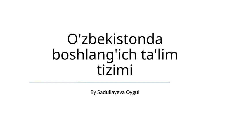 Davlat ta'lim standartlari va dasturlari