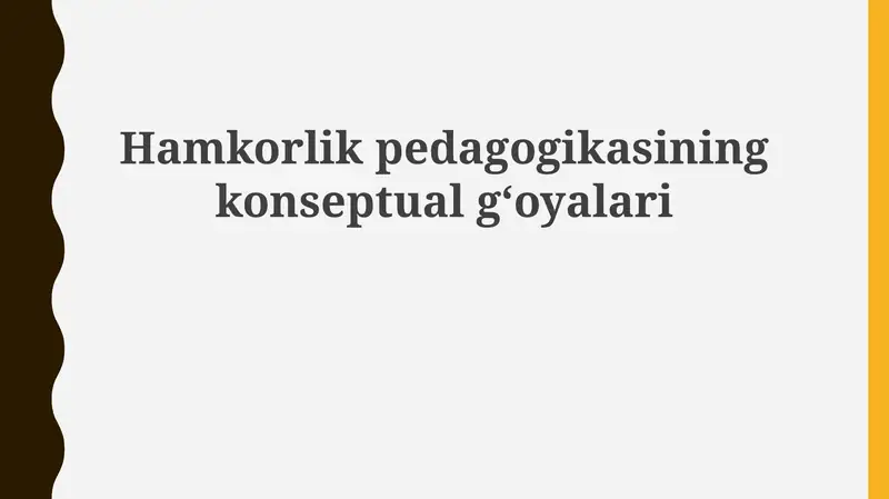 Hamkorlik pedagogikasi