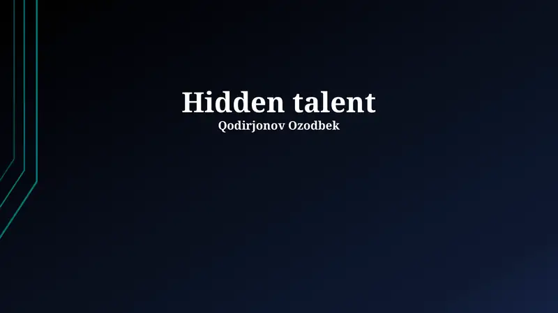 Unveiling Hidden Talents: Definition and Identification