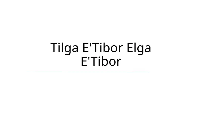 Tilga E'Tibor Elga E'Tibor