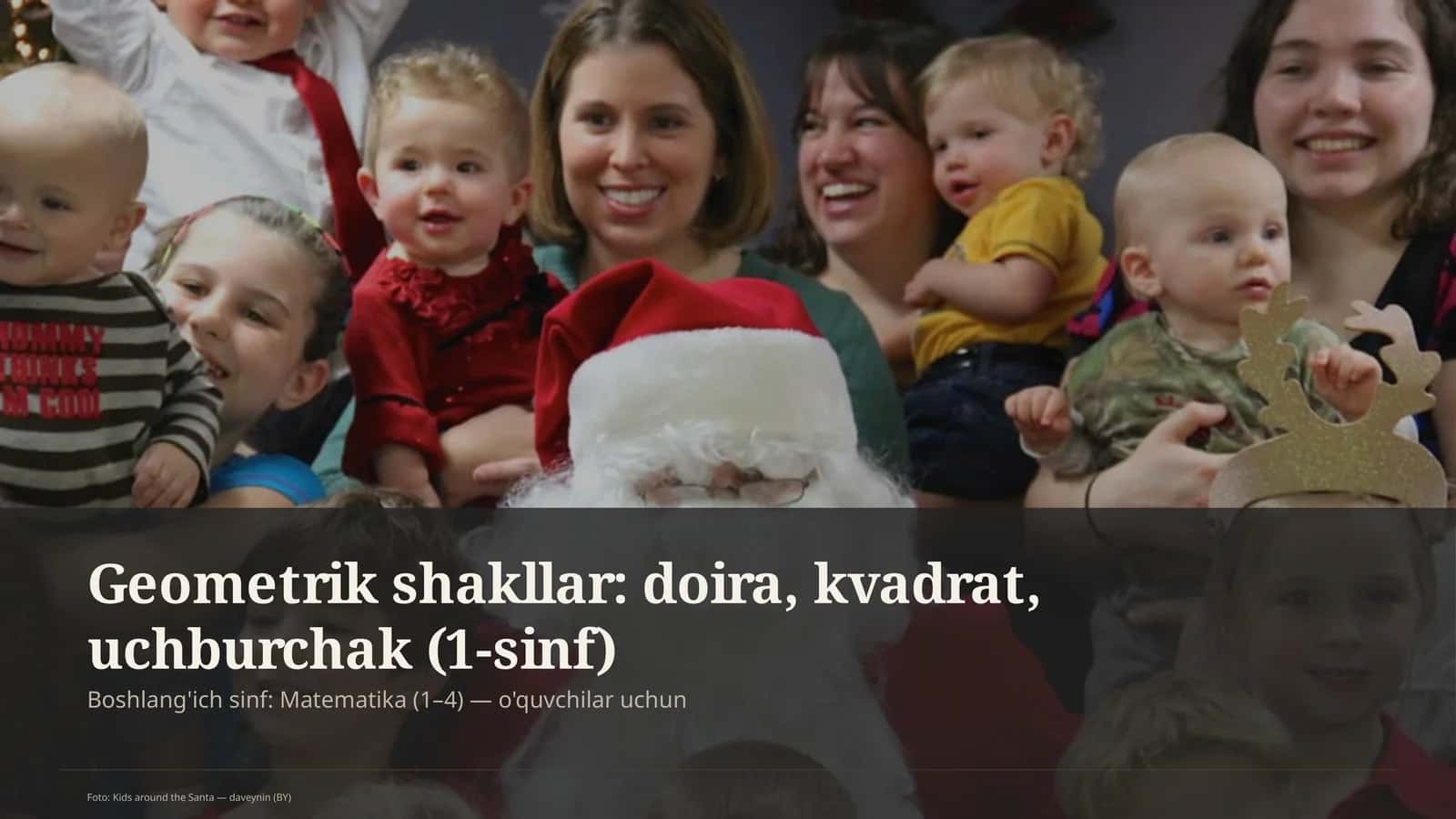 Geometrik shakllar: doira, kvadrat, uchburchak (1-sinf)