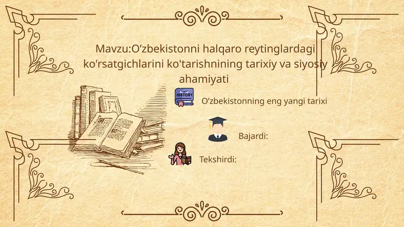 O’zbekistonning eng yangi tarixi