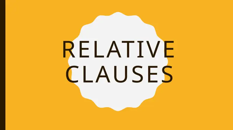 Relative clauses