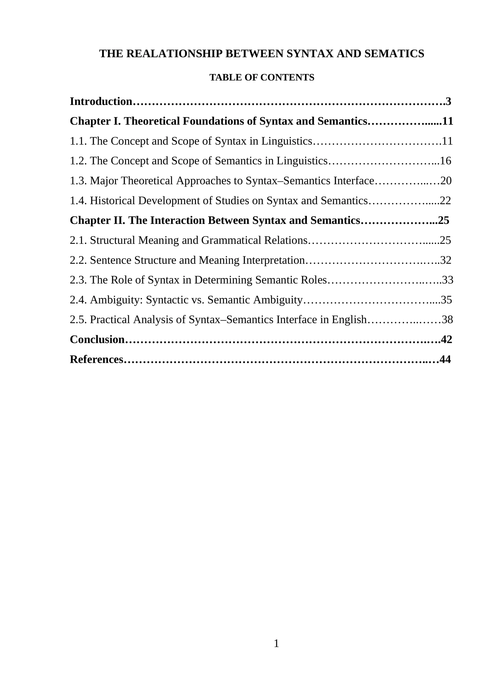 The Relationship Between Syntax and Semantics