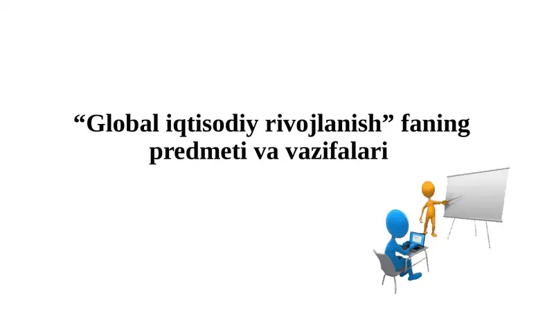 Global iqtisodiy rivojlanish